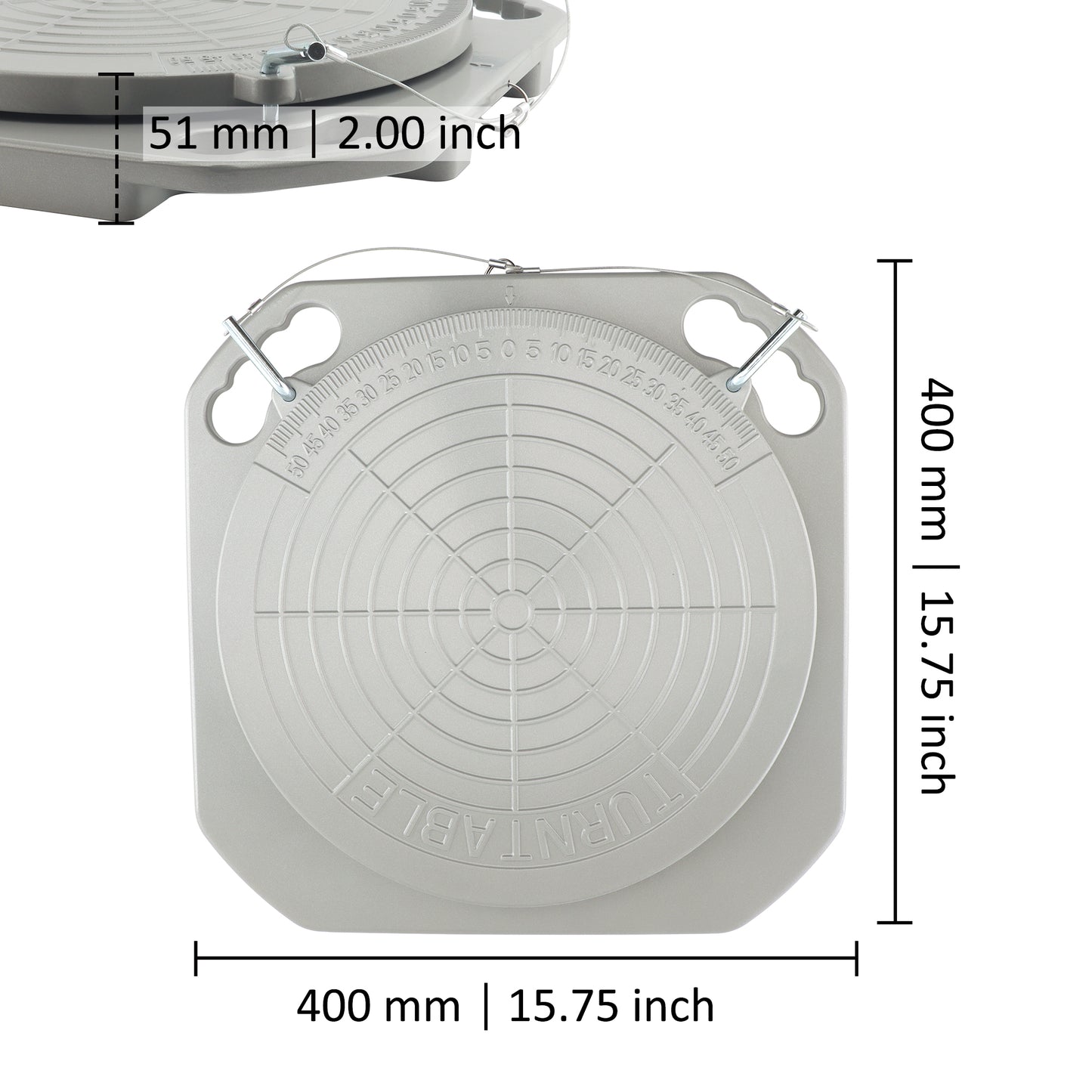 Wheel Aligner System Turnplates Turntables Radius Plates with Scale 4 Ton Load Capacity for Alignment Scissor Lift 4-Post Lift