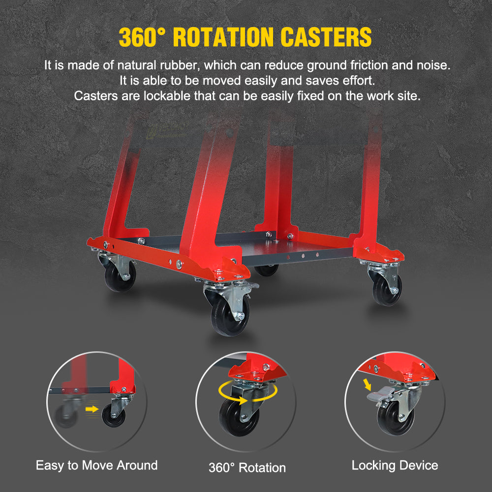 3x Tier Rolling Tool Cart 440 LBS Capacity Tiered Storage Tool Cabinet for Car Fuel Injector Cleaner & Tester Cleaning Machine